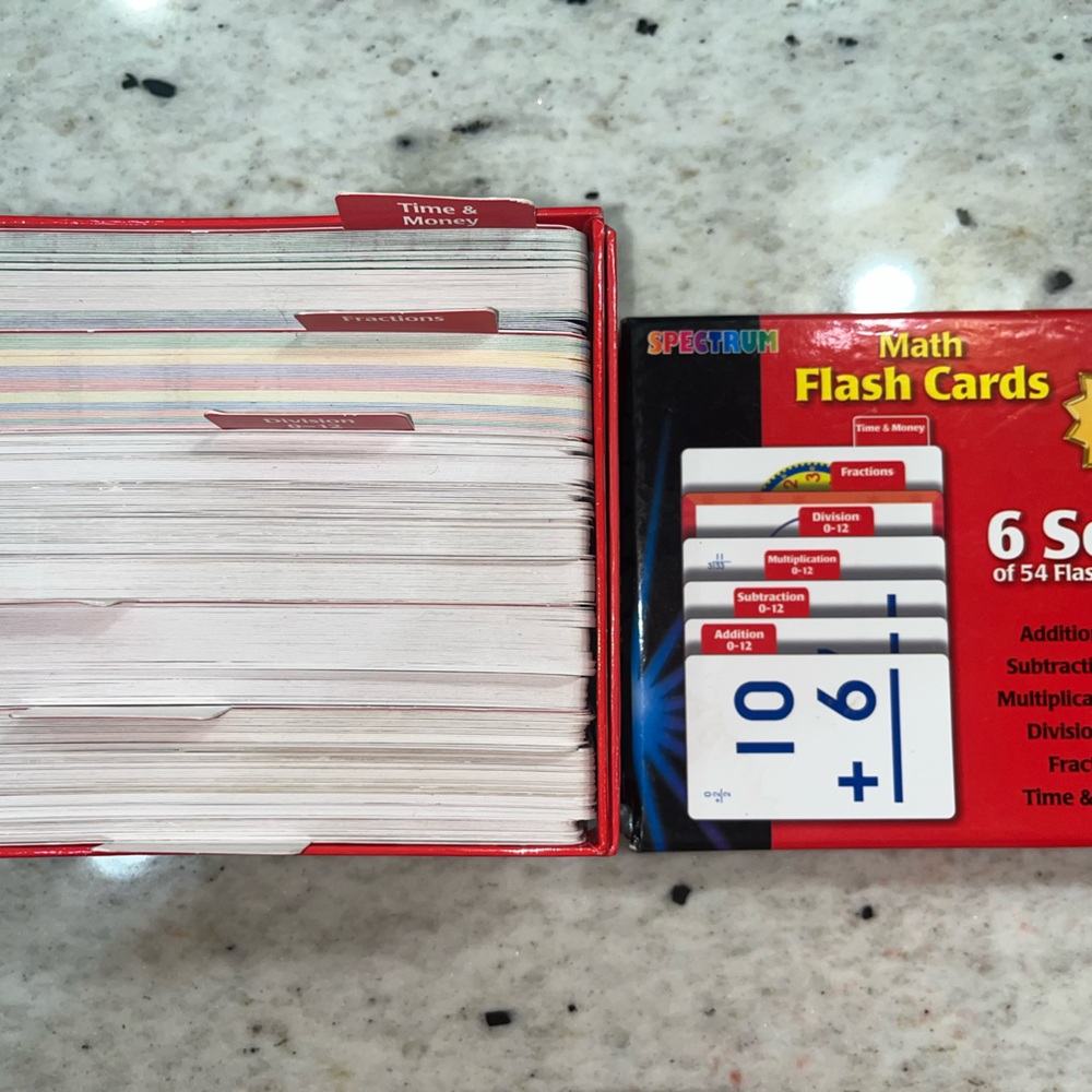 Math Flash Cards - Red - Picture 7 of 8
